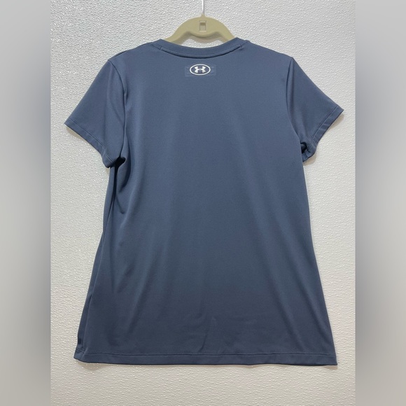 Under Armour Women's V-Neck Tee in Slate Blue - Picture 3 of 3